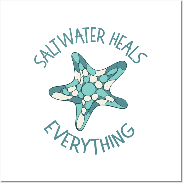 Saltwater Heals Everything Wall Art by beyerbydesign